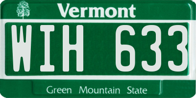 VT license plate WIH633