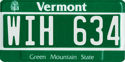 VT license plate WIH634