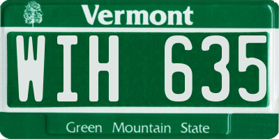VT license plate WIH635