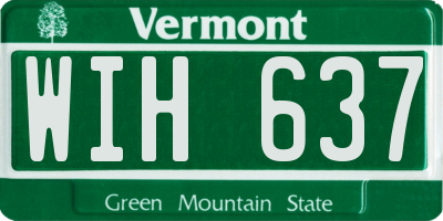 VT license plate WIH637