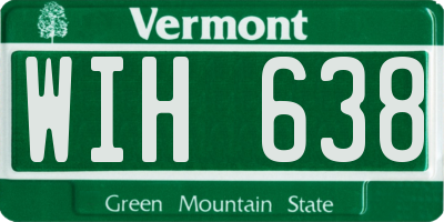 VT license plate WIH638