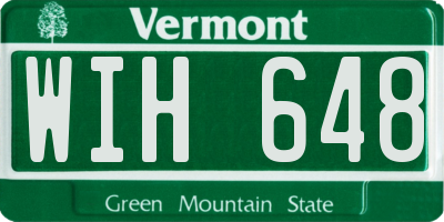 VT license plate WIH648
