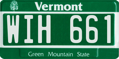 VT license plate WIH661