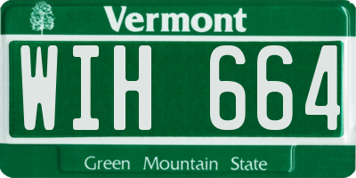 VT license plate WIH664