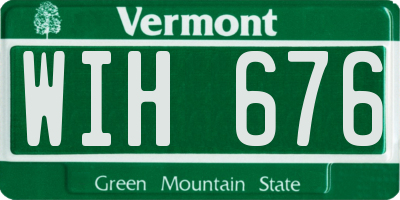 VT license plate WIH676