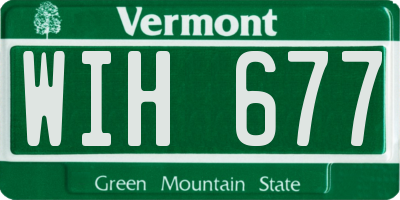 VT license plate WIH677