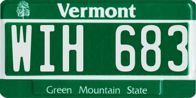 VT license plate WIH683