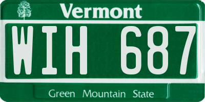 VT license plate WIH687