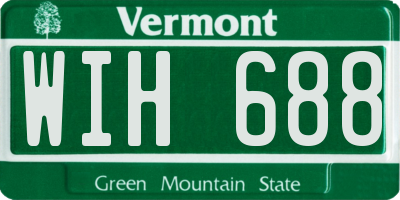VT license plate WIH688