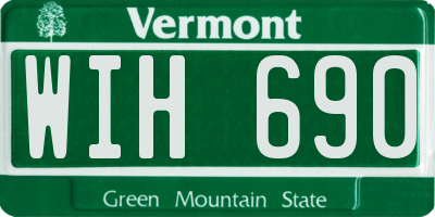 VT license plate WIH690