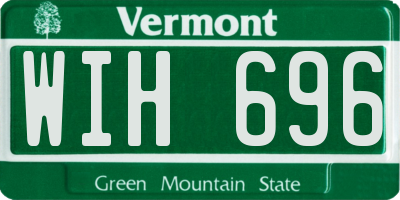 VT license plate WIH696