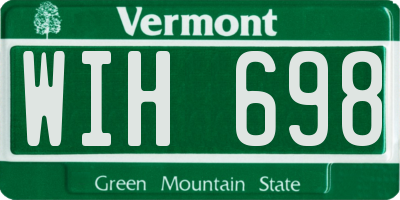 VT license plate WIH698