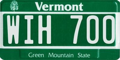 VT license plate WIH700
