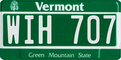 VT license plate WIH707