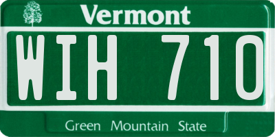 VT license plate WIH710