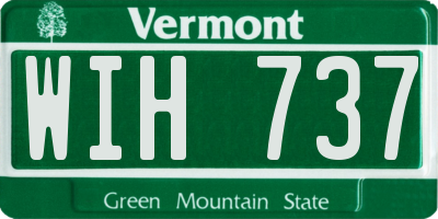VT license plate WIH737