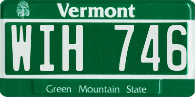 VT license plate WIH746