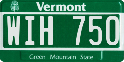 VT license plate WIH750