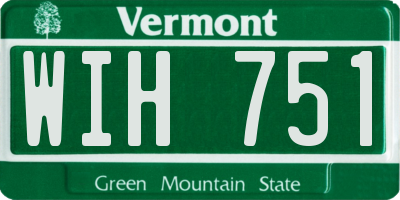 VT license plate WIH751