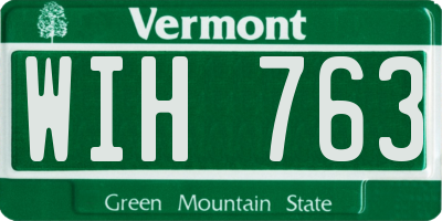 VT license plate WIH763