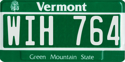 VT license plate WIH764