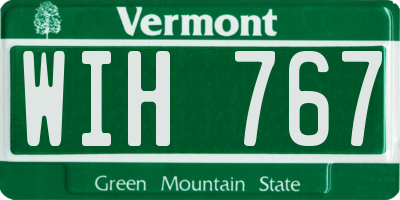 VT license plate WIH767