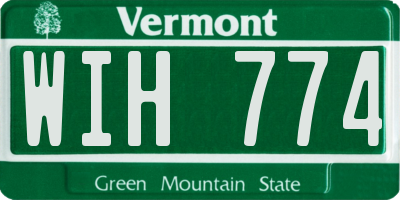 VT license plate WIH774