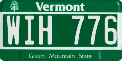 VT license plate WIH776