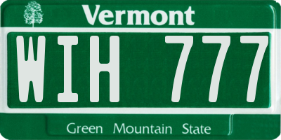 VT license plate WIH777