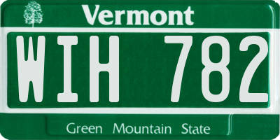 VT license plate WIH782