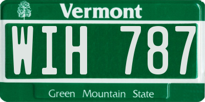 VT license plate WIH787