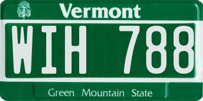 VT license plate WIH788