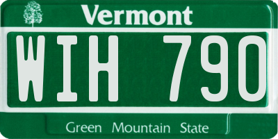 VT license plate WIH790