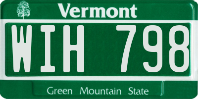 VT license plate WIH798