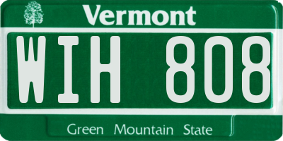 VT license plate WIH808
