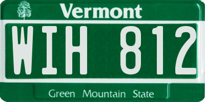 VT license plate WIH812