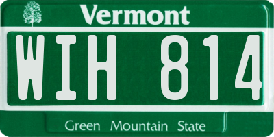 VT license plate WIH814