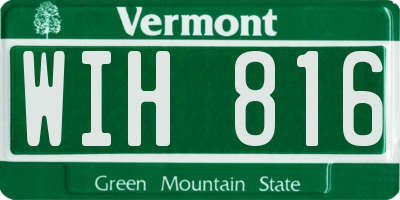 VT license plate WIH816