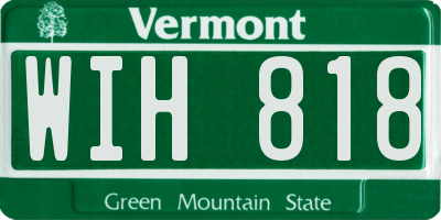 VT license plate WIH818
