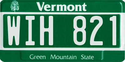 VT license plate WIH821