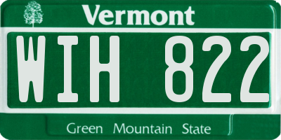 VT license plate WIH822