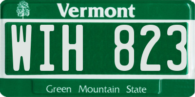 VT license plate WIH823
