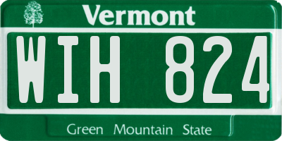 VT license plate WIH824