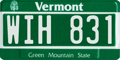 VT license plate WIH831