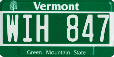 VT license plate WIH847
