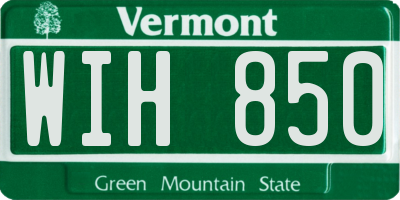 VT license plate WIH850
