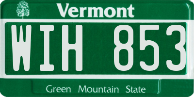 VT license plate WIH853