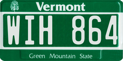 VT license plate WIH864