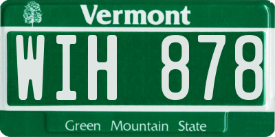 VT license plate WIH878