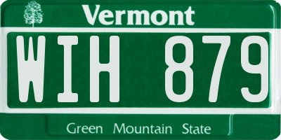 VT license plate WIH879